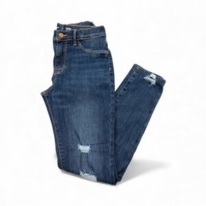 Classic Blue Distressed Old Navy Jeggings Jeans Girls Plus Size 12 Stretchy Dark